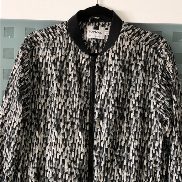 TopMan Paint Stroke Print Bomber Jacket - Picture 3 of 7